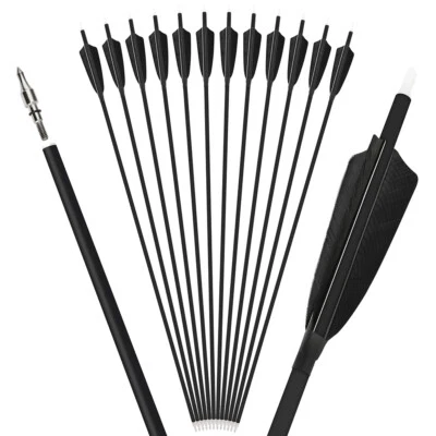 28'' 30" 31'' Carbon Arrows Archery SP500 Turkey Feathers Broadhead Bow Hunting - Image 1 of 4