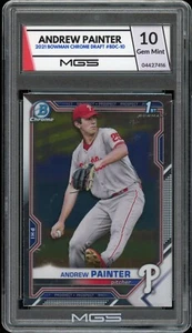 2021 Bowman Chrome #BDC-10 Andrew Painter ROOKIE CARD Graded 10 MGS Gem MINT RC - Picture 1 of 2