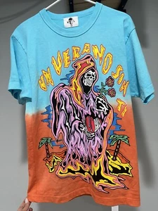 Warren Lotas Bad Bunny T-Shirt Blue Sz Small OMBRE AUTHENTIC! Un Verano Sin Ti - Picture 1 of 4