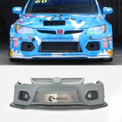 For Honda FD2 EPA Style Wide Fiberglass Front Bumper Lip Splitter Body Kit Foto 1 de 4