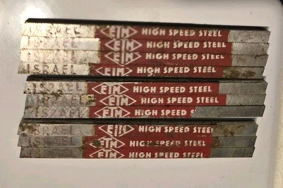 Lot of 10 ETM High Speed Steel HSS Lathe Cutter Tool Bits NOS Israel Vintage  - Image 1 of 2
