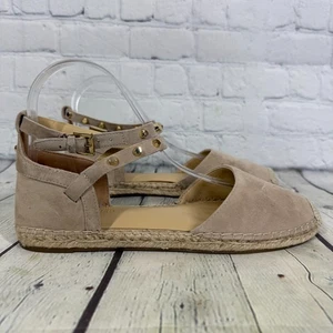 Marc Fisher Damen-Espadrille-Flats Größe 8 beige Wildleder Fersenriemen Nietenschuhe - Bild 1 von 14