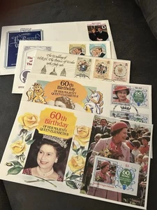 Bundle Of 5 British Virgin Islands FDC 1973-1986 Royalty - Picture 1 of 6