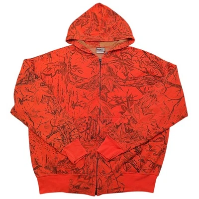 Sports Afield Mens Realtree Camo Florescent Orange Hoodie Tag XL USA Made  - Image 1 of 4