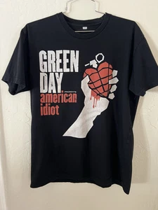 Vintage Y2K 2010 Bay Island Green Day American Idiot Band Tour T-Shirt Large - Picture 1 of 8