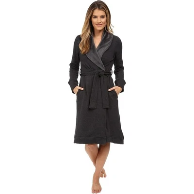 UGG Duffield II Black Bear Heather Robe Womens Size Medium *NEW* - Image 1 of 3