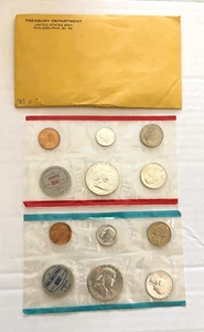 1963 U.S. Mint Uncirculated Coin Set – 90% Silver – Philadelphia & Denver – Open - Picture 1 of 2