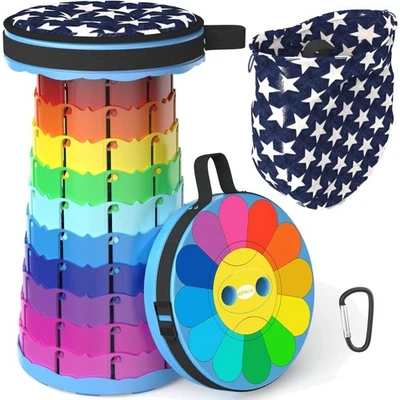 Faltbarer Campinghocker Tragbarer Teleskophocker bis 200 kg - Bild 1 von 4