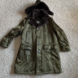 Blauer Tufnyl Vintage 42 Regular dunkelgrün Nylon Parka mit Kapuze - Bild 1 von 12