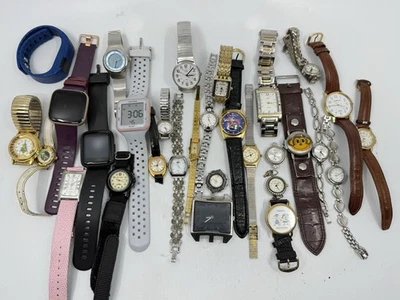 Lote de 31 piezas de relojes vintage para reparación joyería de viento Pulsar Citizens correa suiza Foto 1 de 4