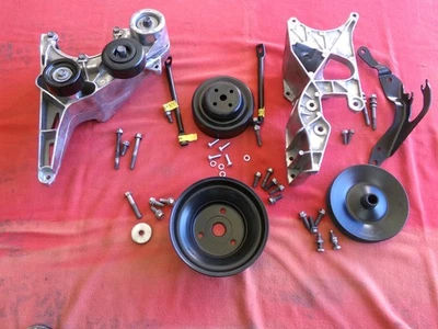 Chevrolet SBC  350 Serpentine Belt Brackets/ Pulleys/Bolts Non A.I.R.  C 88-94 - Image 1 of 4