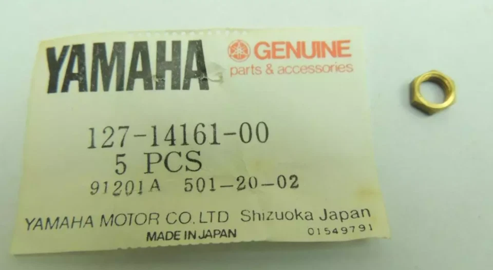 Tuerca de ajuste de cable de acelerador Yamaha 1974-1985 OEM 127-14161-00 Foto 1 de 4