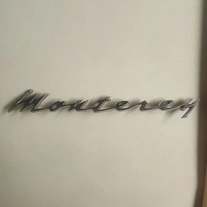 1962 Mercury Monterey Custom S-55 Conv ORIG QUARTER PANEL MONTEREY SCRIPT EMBLEM - Picture 1 of 4