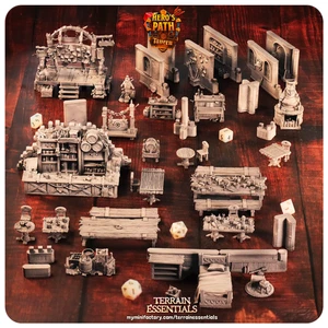 Tavern Set | TTRPG Scatter Diorama Dollhouse Miniature | Terrain Essentials - Picture 1 of 30