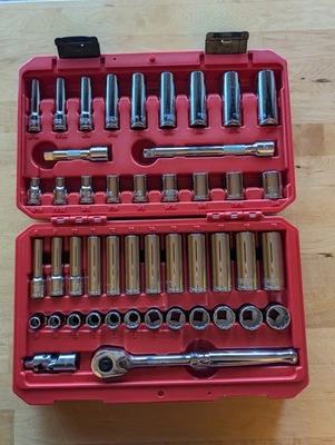 TEKTON SKT15301 Socket and Ratchet Set, 3/8 Inch Drive 6-Point,  46-Piece - Image 1 of 3