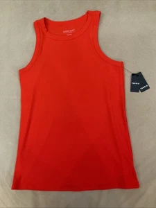 Camiseta sin mangas Torrid súper suave de punto acanalado 1 naranja rojo nueva con etiquetas - Imagen 1 de 5