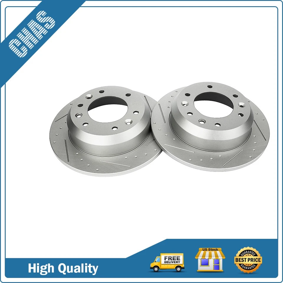 Discos de rotores de freno traseros ranurados para Kia Sedona Hyundai Entourage 2006-2012 2014 Foto 1 de 4