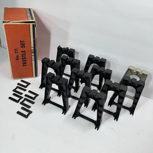 Lionel No. 111 Postwar Trestle Set (1958-59) - Original Box - BLACK Piers - LESEN - Bild 1 von 13