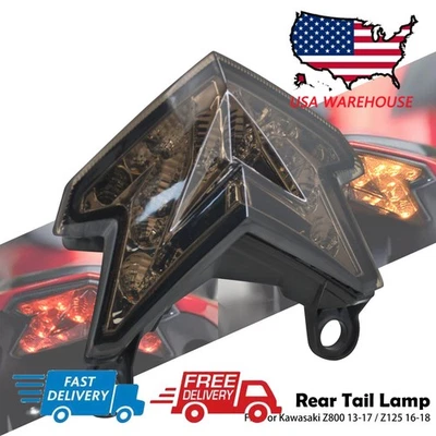 Luz trasera LED integrada de señal de giro apta para Kawasaki Ninja ZX6R/ZX636 2013-18 Foto 1 de 4