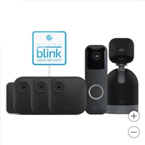 Paquete de sistema de cámara de seguridad para toda la casa Blink con módulo de sincronización de 2 y letrero de yarda - Imagen 1 de 8