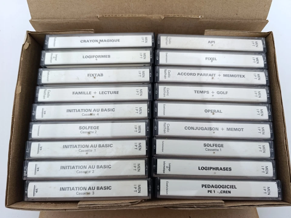 Lot 22 cassettes EXL100 EXELVISION – Informatique Pour Tous MEN IPT – Rare - Photo 1/3
