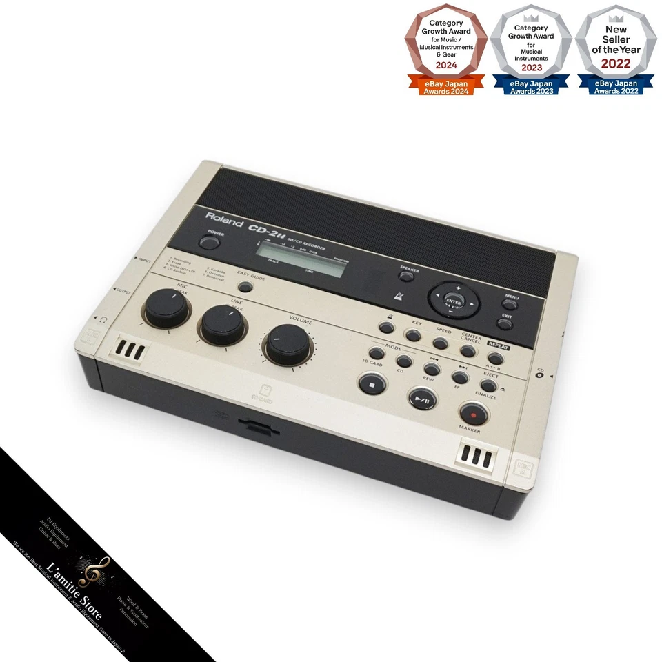 ROLAND CD-2u SD CD Recorder Stereo Kondensator Mikrofon Lautsprecher CD2u 2he... - Bild 1 von 4