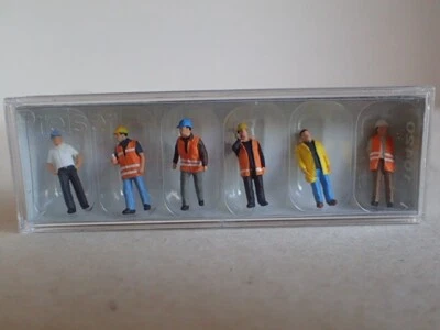 Preiser Arbeiter mit Warnweste Beruf Bahn Personal 10420 H0 1:87 OVP 6 Fig