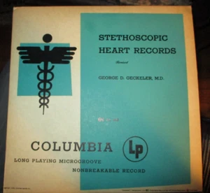 1949 GEORGE D GECKELER MD Stethoscope Heart Records LP Columbia ML 4240 VG-/NM - Picture 1 of 3