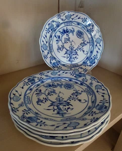6  Zwiebelmuster Teller - MPM - Jäger Eisenberg - 20 cm - TOP - Handmalerei - Bild 1 von 6