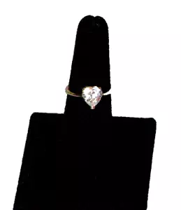 0,75ct Zirkonia Herz auf Wolfram, ein harter Arbeitsring, Hochzeit, Verlobung - Bild 1 von 7