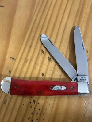 1993 Case XX Trapper DR254 (Spey Blade) DR6254 With Smooth Red Bone Handles - Image 1 of 4
