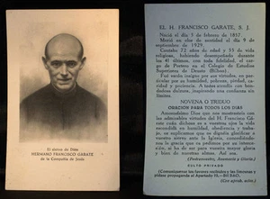 OLD THE SERVANT OF GOD BROTHER FRANCISCO GARATE HOLY CARD COMPANY OF JESUS CC201 - Picture 1 of 1