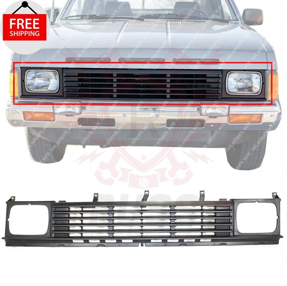 New Front Grille Assembly Painted Silver Fits 1986-1987 Nissan D21 NI1200104 Foto 1 de 4