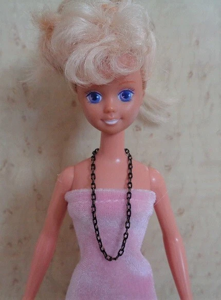 Collar de cadena negro/dorado #sk6 SKIPPER muñeca joyería Foto 1 de 1