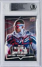 Anthony Mackie Signed 2021 Marvel Upper Deck SDCC Captain #6 Beckett BAS Witness