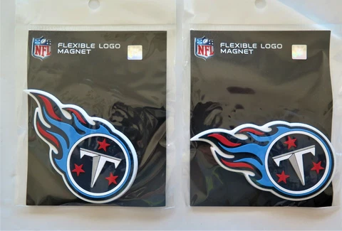 LOT OF TWO (2) TENNESSEE TITANS, FLEXIBLE MAGNETS FROM WINCRAFT Cover