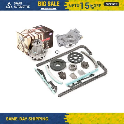 Kit de cadena de distribución bomba de aceite de agua compatible con 98-01 Ford Crown Victoria Lincoln Town Car Foto 1 de 4