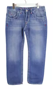 Camp David Herrenjeans W32/L32 Denim Gerade Passform Fade Effekt Knopf Fly Blau - Bild 1 von 11