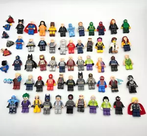 LEGO DC Marvel Comics Super Heroes Avengers Batman Spider-Man Minifigure Lot x55 - Picture 1 of 6