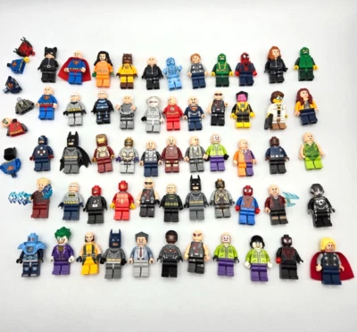 LEGO DC Marvel Comics Super Heroes Avengers Batman Spider-Man Minifigure Lot x55 - Image 1 of 4