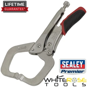 Sealey Verriegelung C-Klemme 170 mm 0-50 mm Kapazität Premier Einhand Schnellspanner - Bild 1 von 3