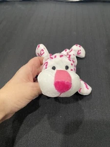 Rosa & weißer Hund Plüsch Stofftier 7 Zoll - Bild 1 von 8