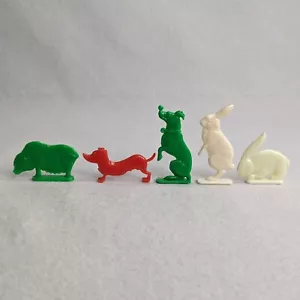 Vtg Cracker Jack Stand Up Toy Nosco Animal Figures Dog Bunny Rabbit Hare Pig Sow - Picture 1 of 11