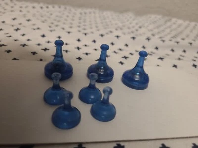 2008 SORRY! Sliders - 4 Blue Roller Pawns & 4 Scoring Pawns REPLACEMENT PARTS  - Image 1 of 2
