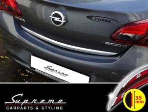 Modanatura cromata Opel Corsa E 3M barra posteriore LARGA 35mm protezione bordi - Foto 1 di 4