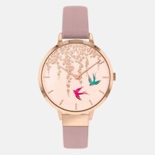 Wrist Watch - Sara Miller SA2060 34mm Bird Collection 34mm  Pink Strap 60% off