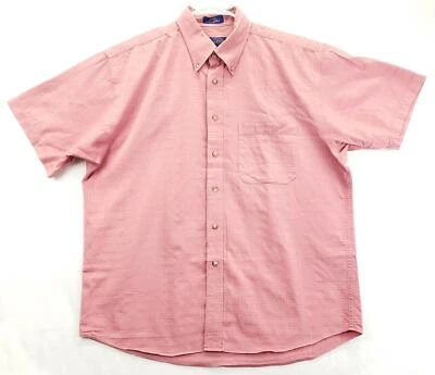Camisa Pendleton Para Hombre Grande Rosa 100% Algodón Manga Corta Informal Abotonada Foto 1 de 4