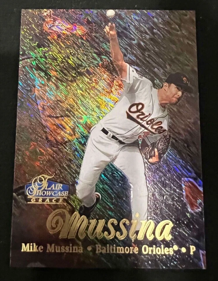 MIKE MUSSINA Baltimore Orioles 1998 Flair Showcase GRACE Row 1 Seat 84 MLB HOF - Image 1 of 1