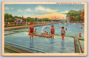 AK Olean Municipal Pool Olean New York 1949 B9 - Bild 1 von 2