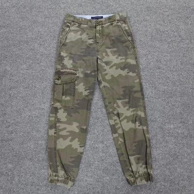 Tommy Hilfiger Pantalones Niños 12 Carga Jogger Sarga Camuflaje Bandera Logo Patinador 25x25 Foto 1 de 4